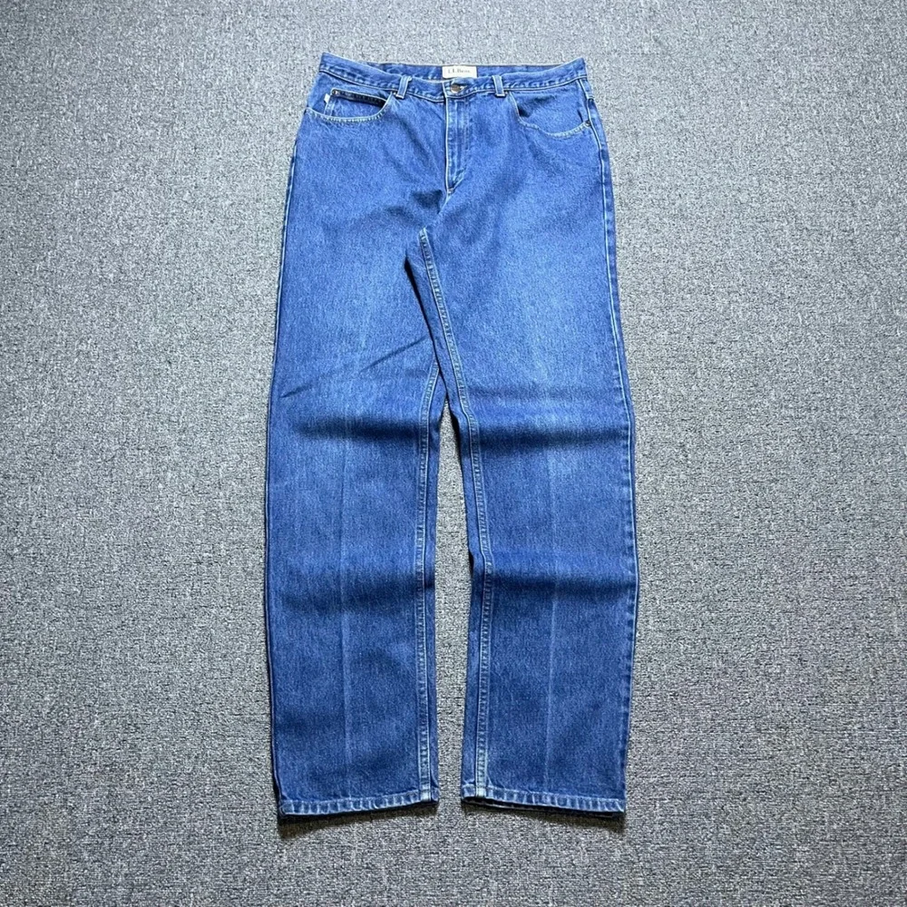 L.L. Bean Classic Fit Jeans 36x36 Blue Denim Straight Leg Mens Pants